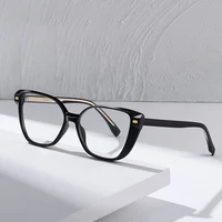 Gafas ópticas con forma de ojo de gato para mujer, montura con receta, anteojos femeninos con estilo, TR-BC908 de borde completo
