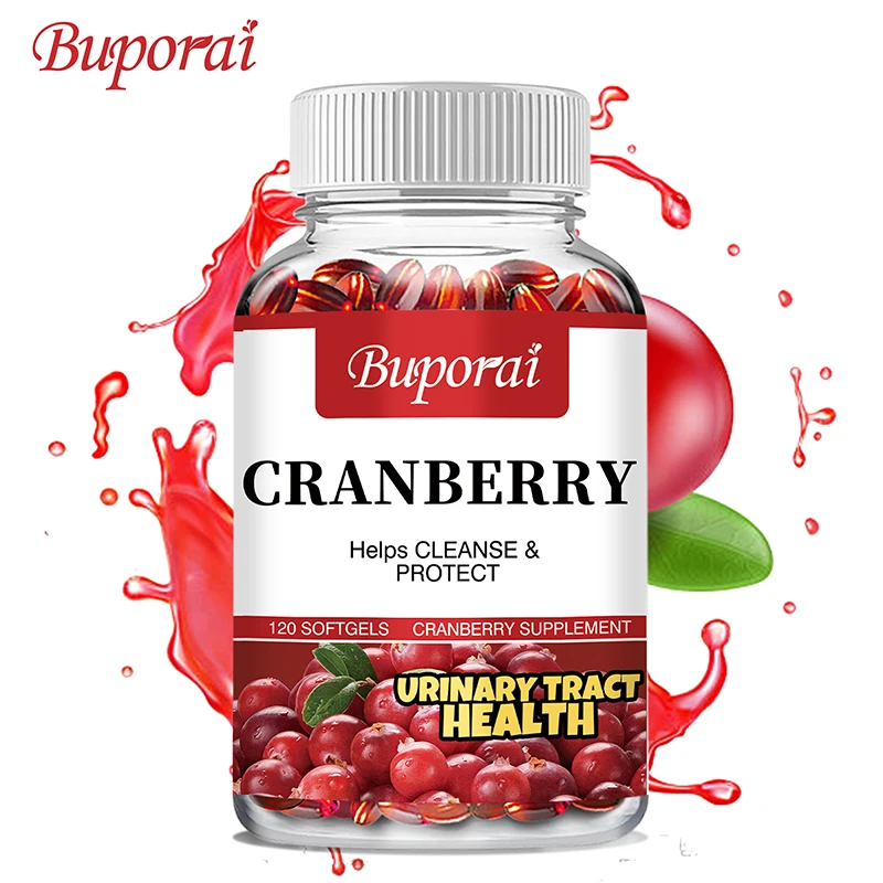 Cranberry Capsules - Rich in Vitamin C - Kidney Cleansing, Urinary Tract and Bladder Health Support, Antioxidant