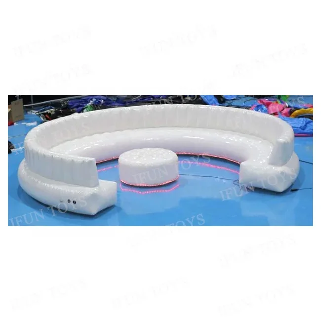 Air tight Giant Inflatable Circular Party Sofa / Portable Inflatable Outdoor Circular Couch for Party / Event / Backyard Fun