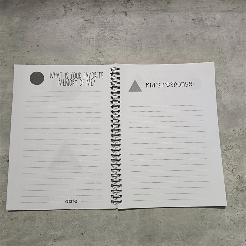 AF91-Meaningful Parent Child Interactive Planner Portable Unique Keepsake Notebook For Improve Parent And Child Relationship