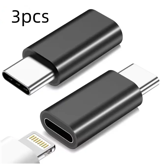 for Lightning Female to USB C Male Adapter for iPhone 16 15 Pro Max Plusfor iPad Air for Samsung Support 27W PD Fast ChargingDa