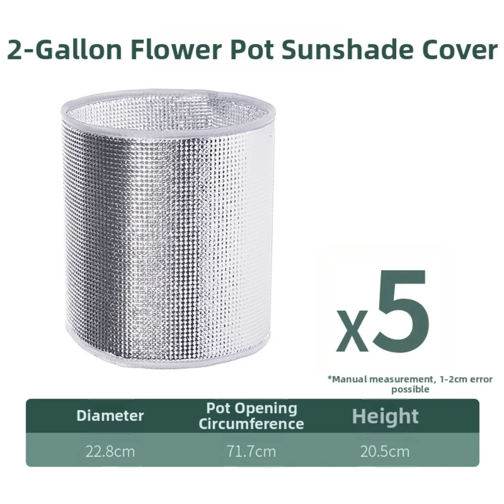 5pcs thickened aluminum foil film covers for flower pots plant protection insulation for temperature stability