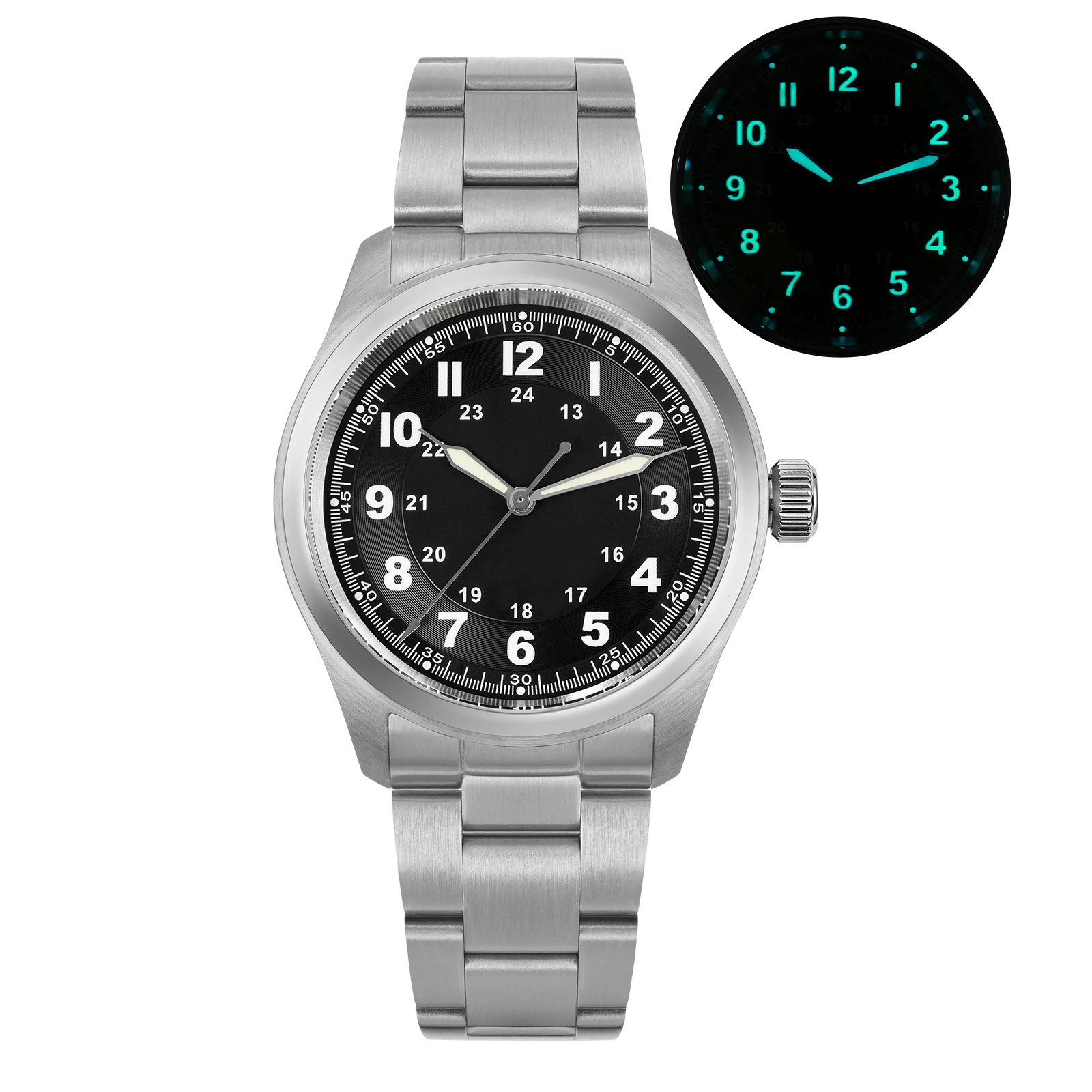 Militado ML08 Vintage Watch VH31 Quartz Movement Domed Sapphire