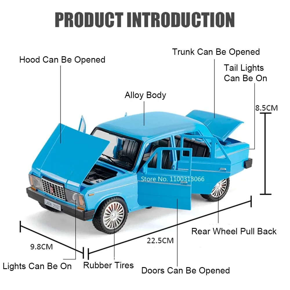 1:18 Lega UAZ Hunter LADA 2107 Giocattolo Modello di Auto Pneumatici di Gomma Ruota Tirare Indietro In Miniatura SUV Porte Aperte Off-road Ragazzi Regali di Natale