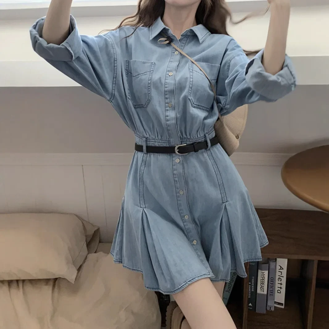 Vestido Camisero Vaquero Estilizador para Mujer