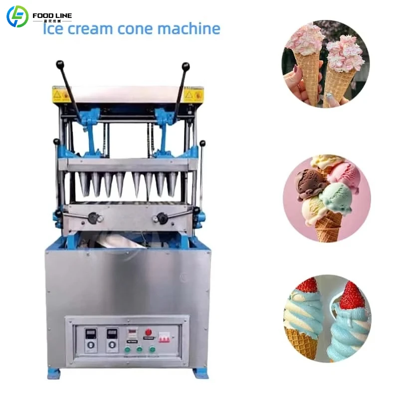 Semi Automatic Ice Cream Cone Maker Waffle Sugar Cone Machine Commercial Wafer Biscuit Cone Baking Equipment 2026 New