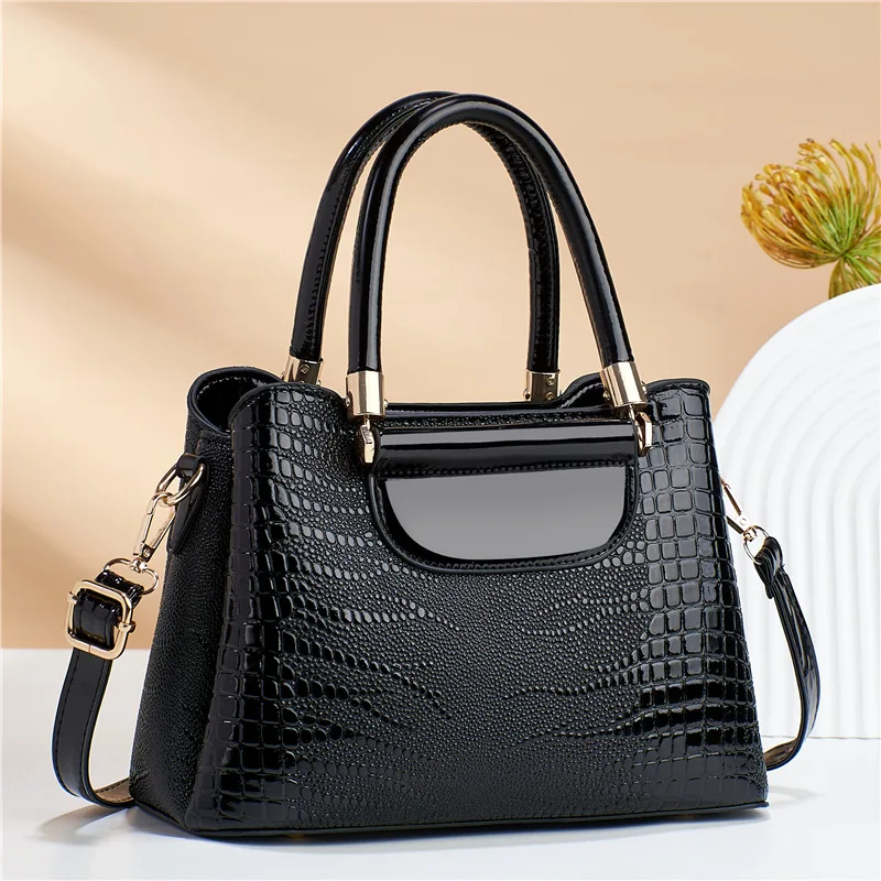 Vintage Simple PU Leather Bucket Crossbody Bags for Women Luxury Designer Handbagt Lady Black Shoulder Bag Tote Boston Shoulder