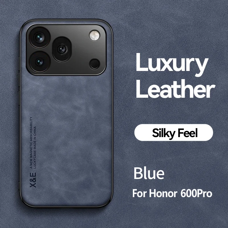 Für Honor 600 Pro Hüllen PU-Leder Auto-Magnethalter Silikon-Handyhülle Für Honor 600 Pro Stoßfeste Schutzhülle
