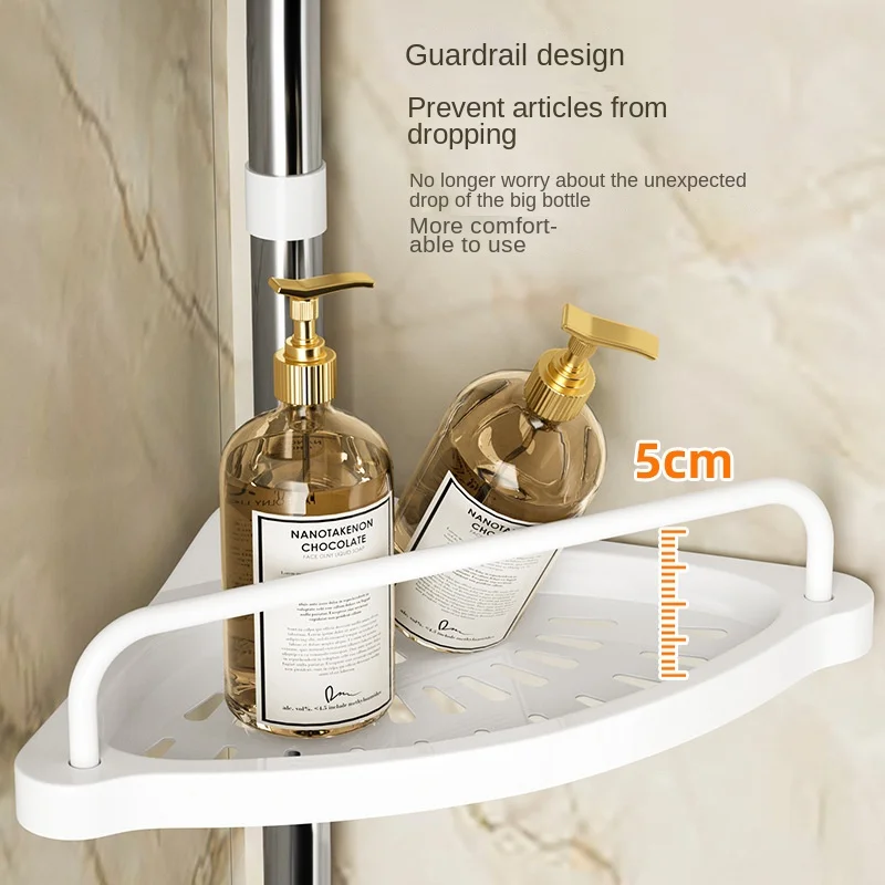 Stainless Steel Standing Rack for Bathroom, Corner Storage, Toilet Sorting Racks, Can Extended