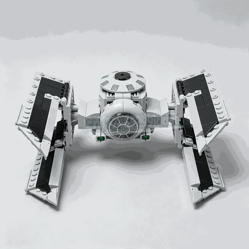 247PCS Twin Wing Space Fighter Building Blocks Science Fiction Aircraft Model Creative DIY Assembly Toy Collection Display Gift