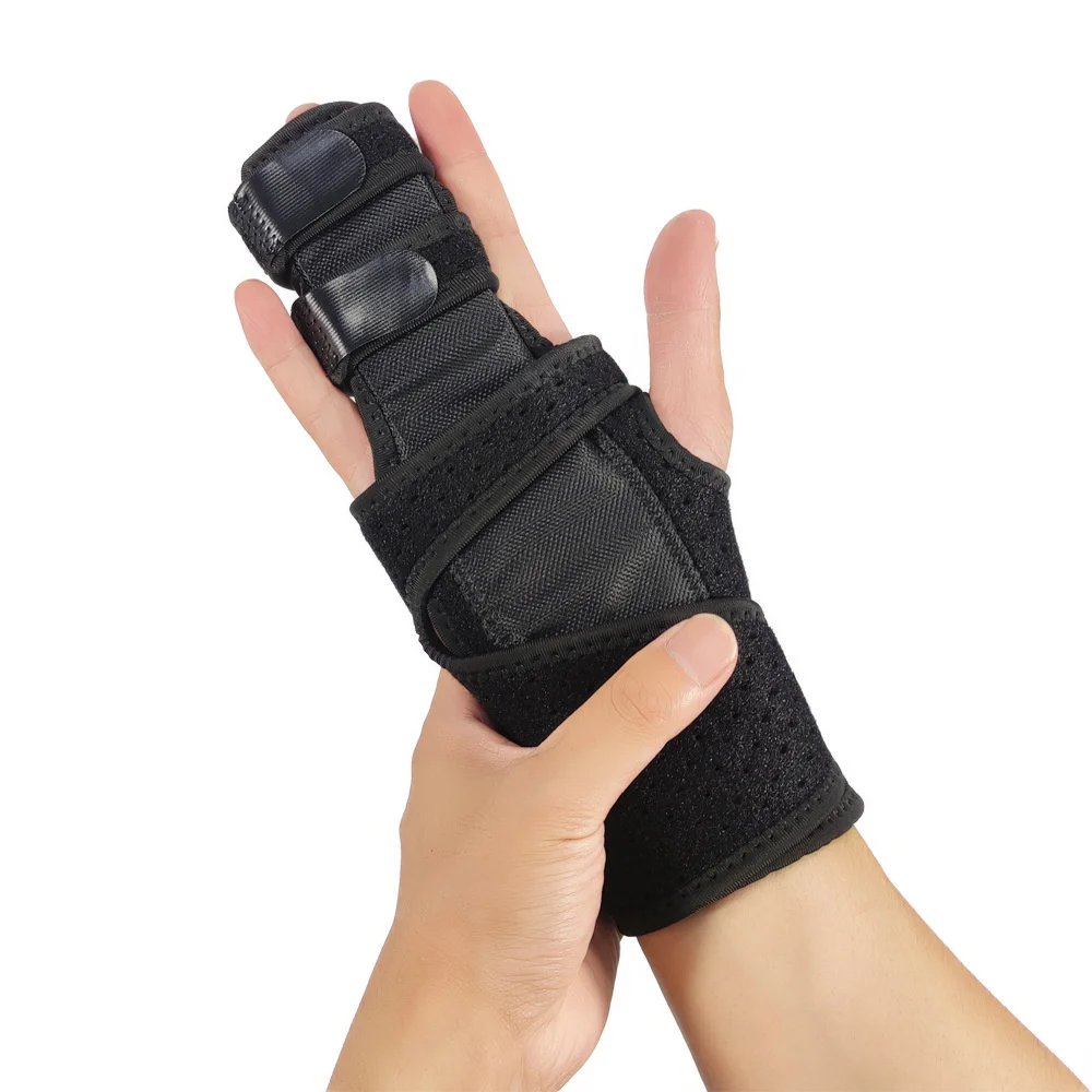 Adjustable Wrist Hand Finger Brace Left/Right Finger Splint Support for Broken Fingers Injuries Arthritis Trigger Finger Pain