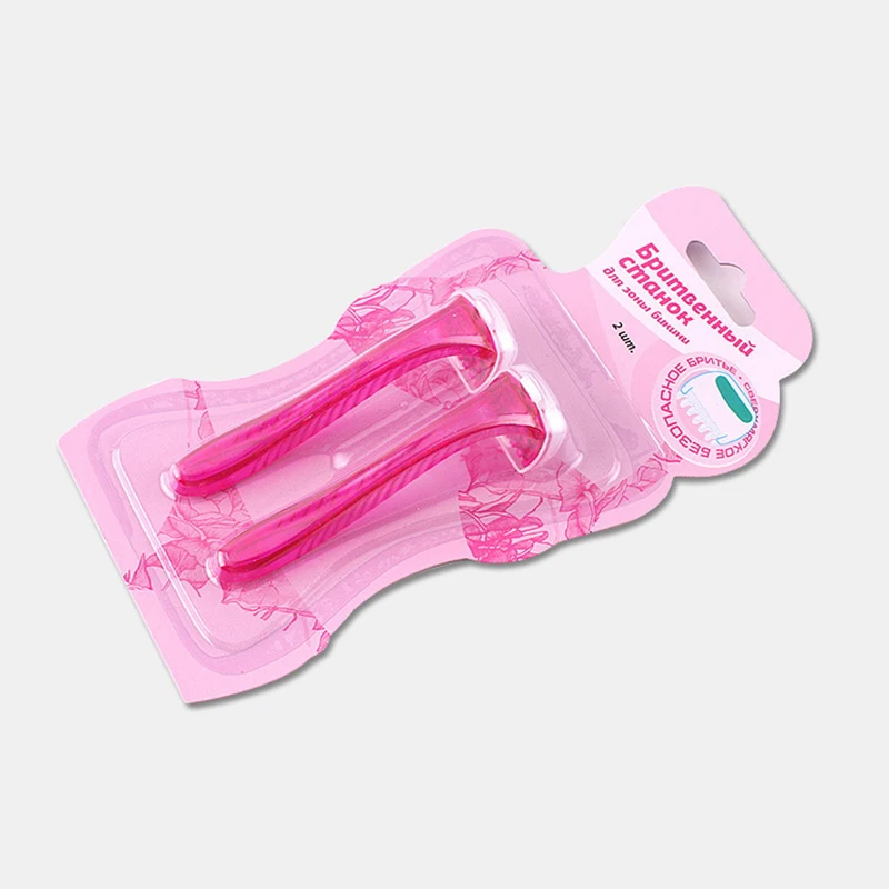 Afeitadora corporal profesional para mujer, máquina de afeitar Manual, suave y portátil, de seguridad, 2 piezas