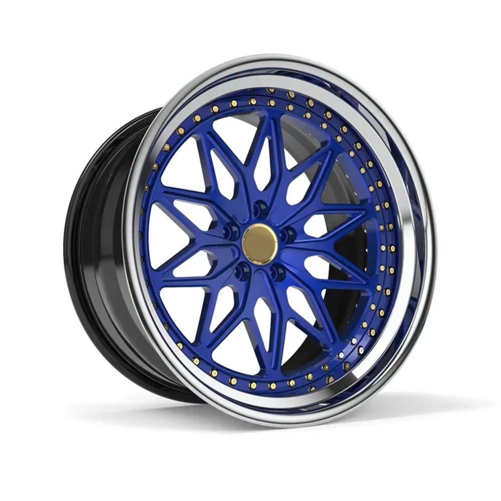 GVICHN Manufacturer Custom Sier 3 Piece Forged Passenger Car 5x112 5x114.3 5x120 18 19 inch Aluminium Alloy Wheels Hub