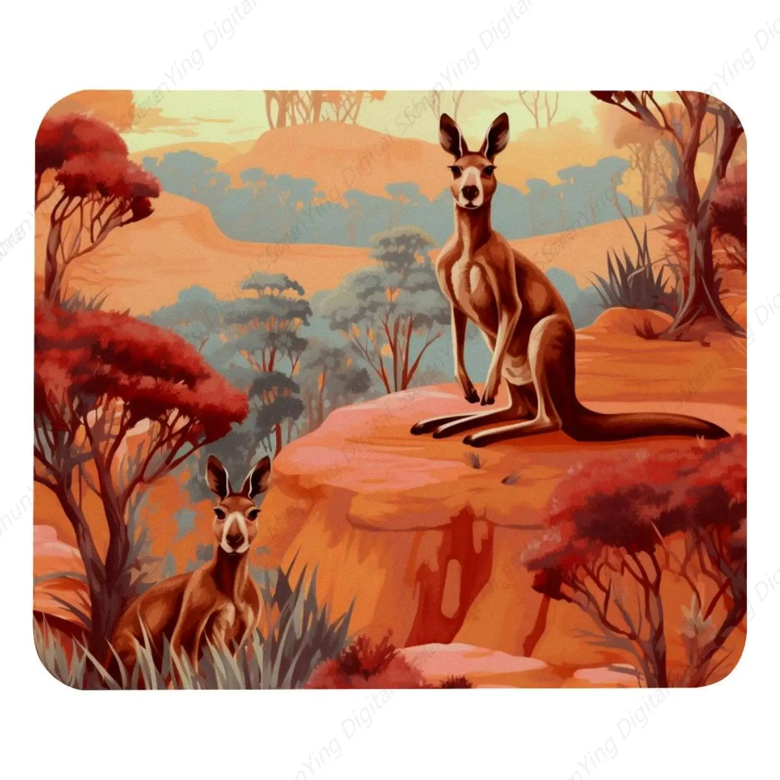 

Kangaroo Printed Pattern Mouse Pad Is Suitable For Gaming Offices Laptops Rubber Non Slip Durable Mouse Pad 25*30cm