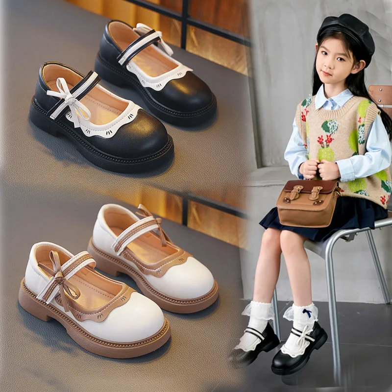 

New Fashionable Girls Shoes Children's Princess Shoes Student Performance Casual Shoes Kids Soft-Soled Comfortable Breathable