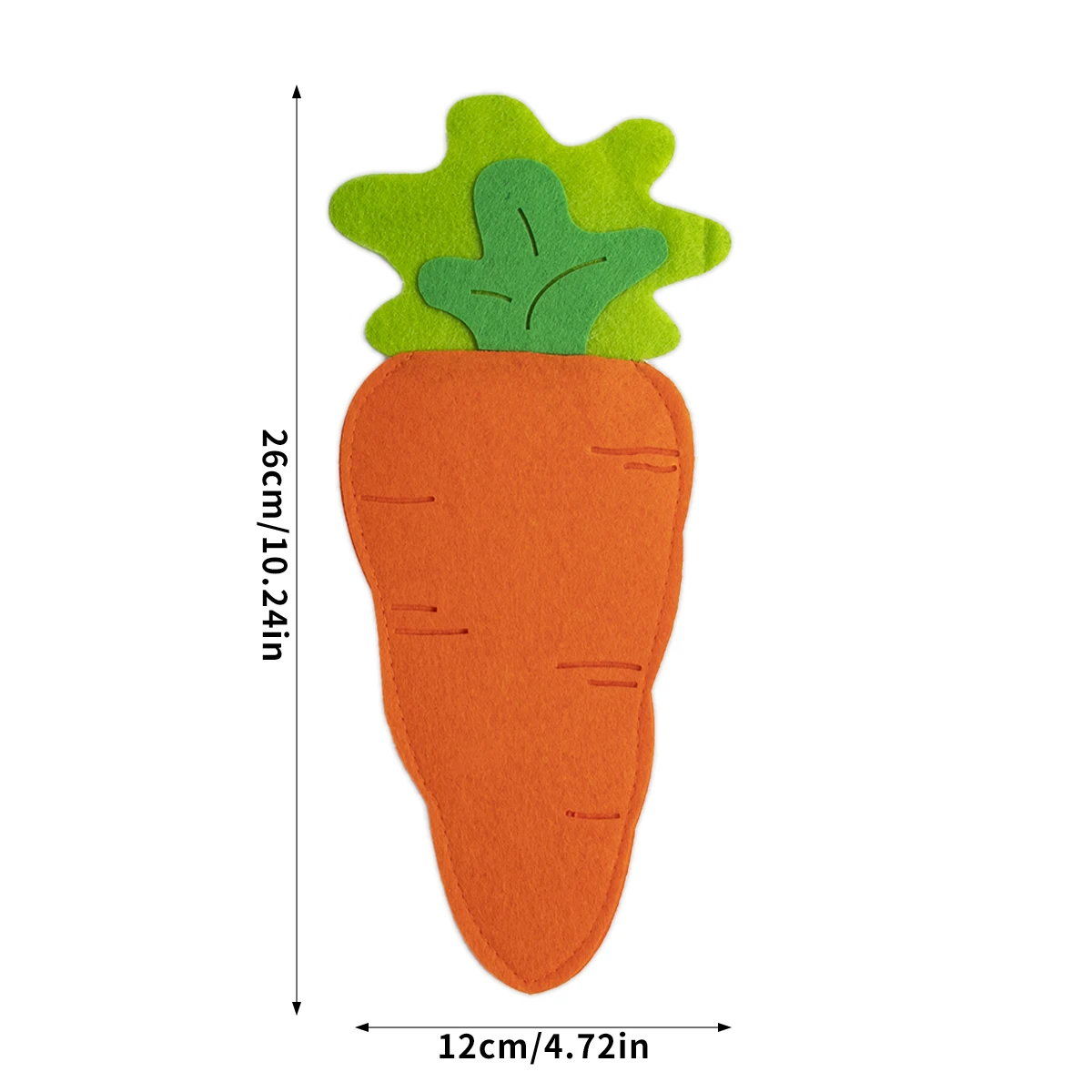 2/4pcs Easter Cutlery Holder Bags Carrot Shape Knife Fork Storage Bags Tableware Cover Happy Easter Party Home Table Decorations