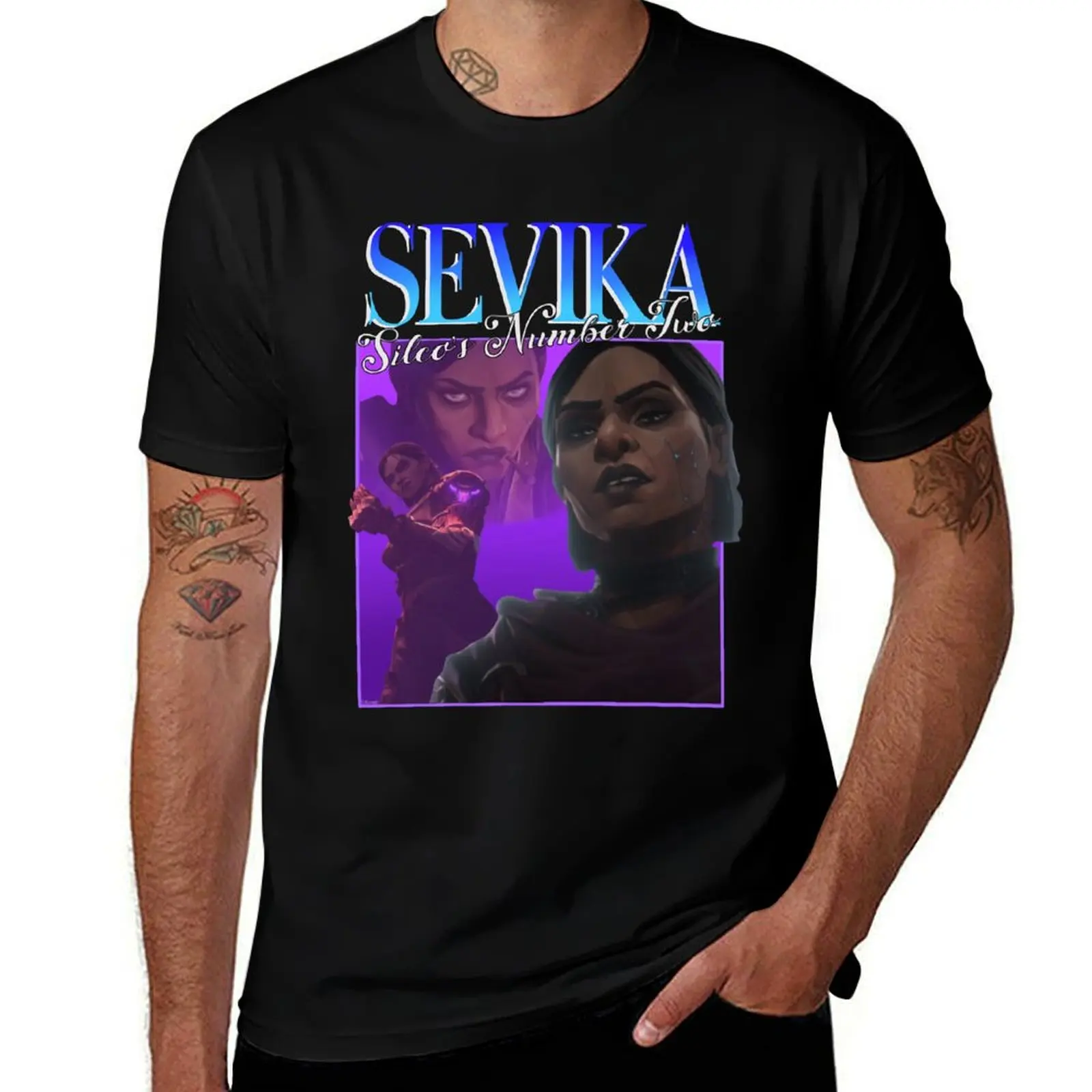 

90s Sevika Classic T-Shirt man t shirt cotton high quality t shirts for man graphic vintage man t shirt graphic T-shirt