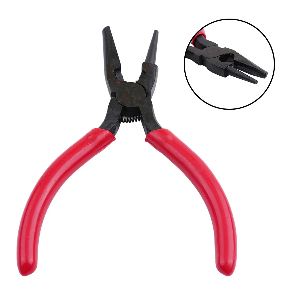 Must Have Wire Bending Tool, Round Concave Pliers, Perfect for DIY Handmade Jewelry, Winding, Rolling Red, Silver