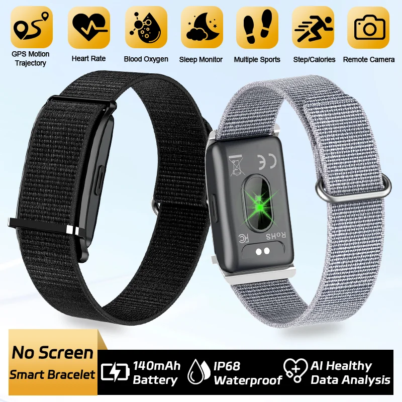 

LIGE New GPS Motion Trajectory Sports Smart Bracelet Heart Rate Pressure Health Monitor Smartwatch Step Calories Electronic Band