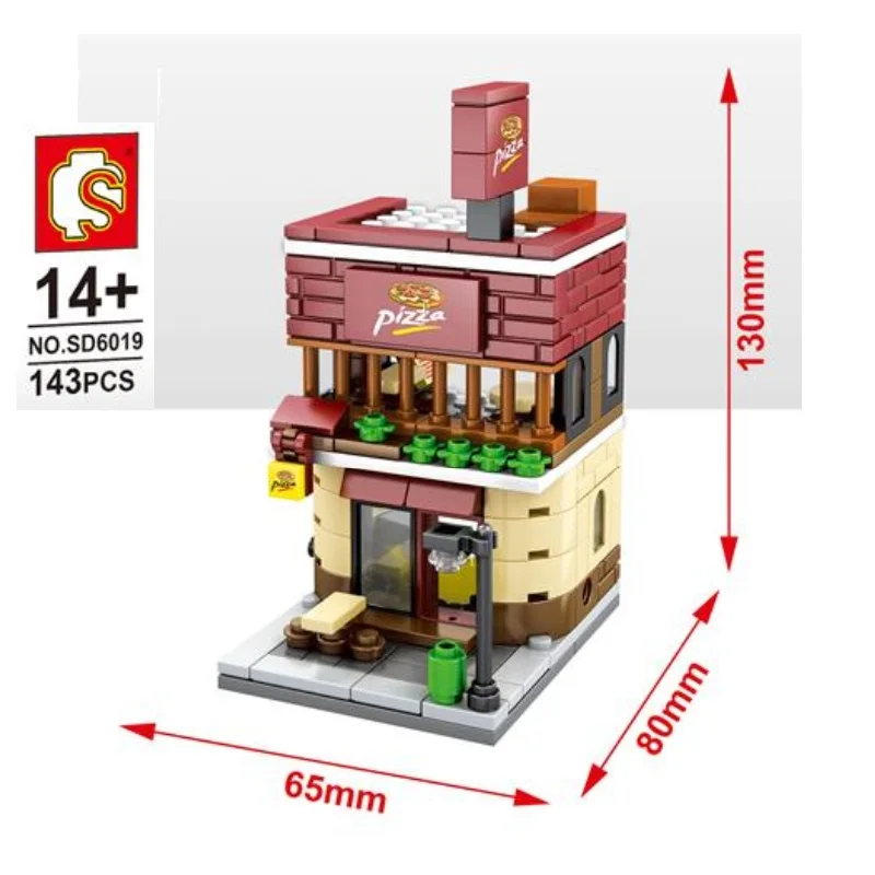 SEMBO Blocks Mini Store DIY Building Bricks MOC Street Brand Shop 3D House Model Educational Girl Toys Present Fun Boy Gifts