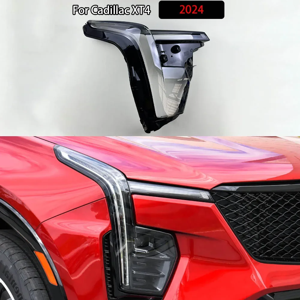 

For Cadillac XT4 2024 Front Headlight Cover Transparent Headlamp Lamp Shell Replace Original Lampshade Plexiglass