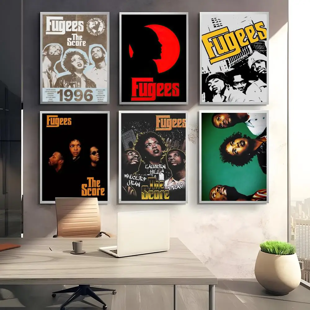 Iconic HipHop Band F-Fugees The Score Poster HD art sticky wall waterproof home bedroom bar aesthetic decoration