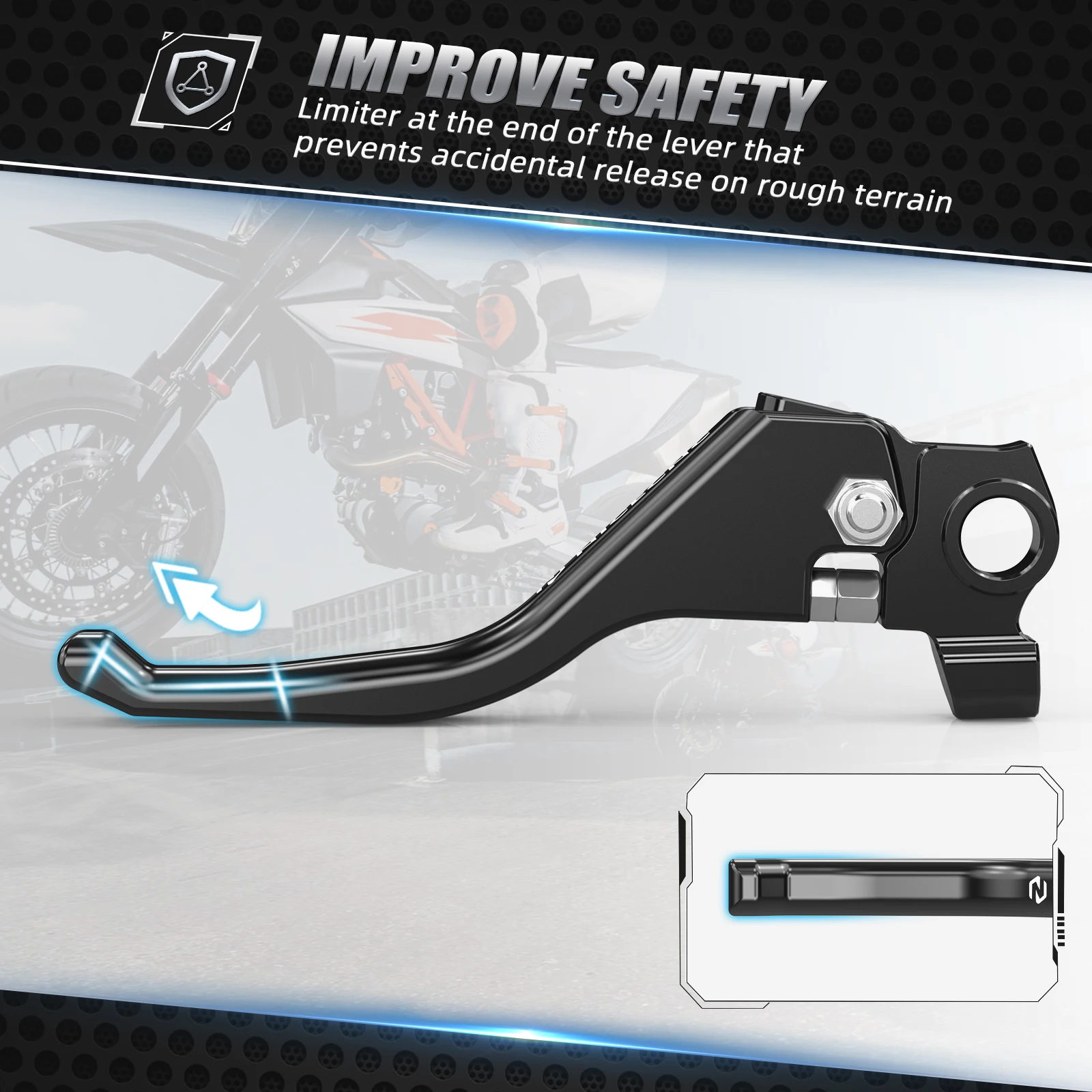 NICECNC Shorty Brake Lever For KTM 690 Enduro R SMC-R 2014-2024 Husqvarna 701 Enduro Supermoto 2016-2024 GasGas 700 SM/ES 22-24