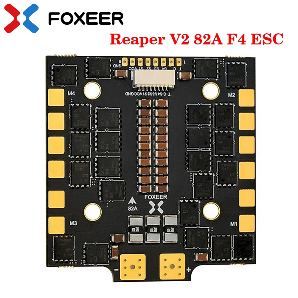SkyDElFOXEER Reaper V2 82A ESC F4 128K BLHeli32 4in1 4-8S Lipo 30.5x30.5mm Mounting Holes For RC FPV Freestyle
