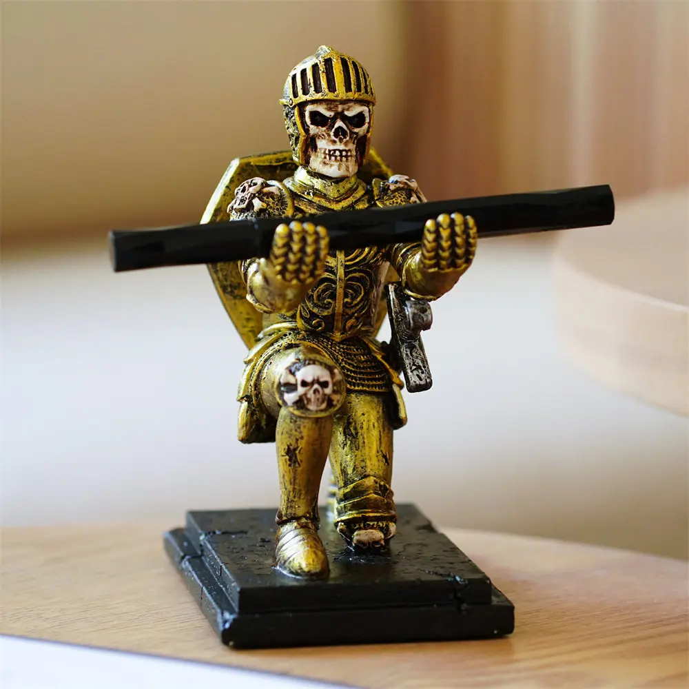 Lord of the Rings Knight Skeleton Warrior Pen Holder Storage Jewelry Home Study Tabletop Jewelry for Boys Sex Gifts