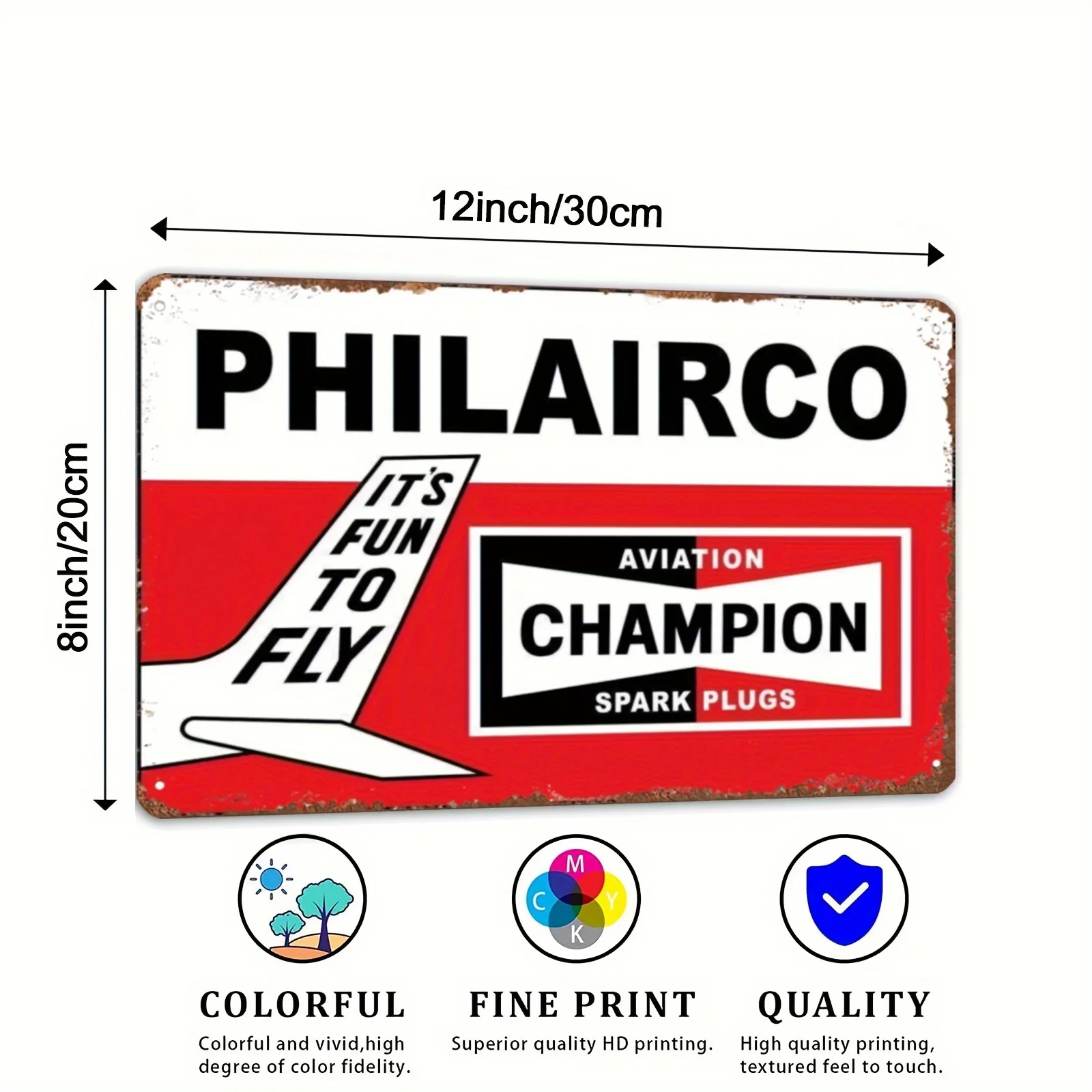 Vintage Airplane Aviation Metal Tin Sign,  Retro Wall Decor, Iron Material, Unique Style, Suitable for Home, Office, Basement, F