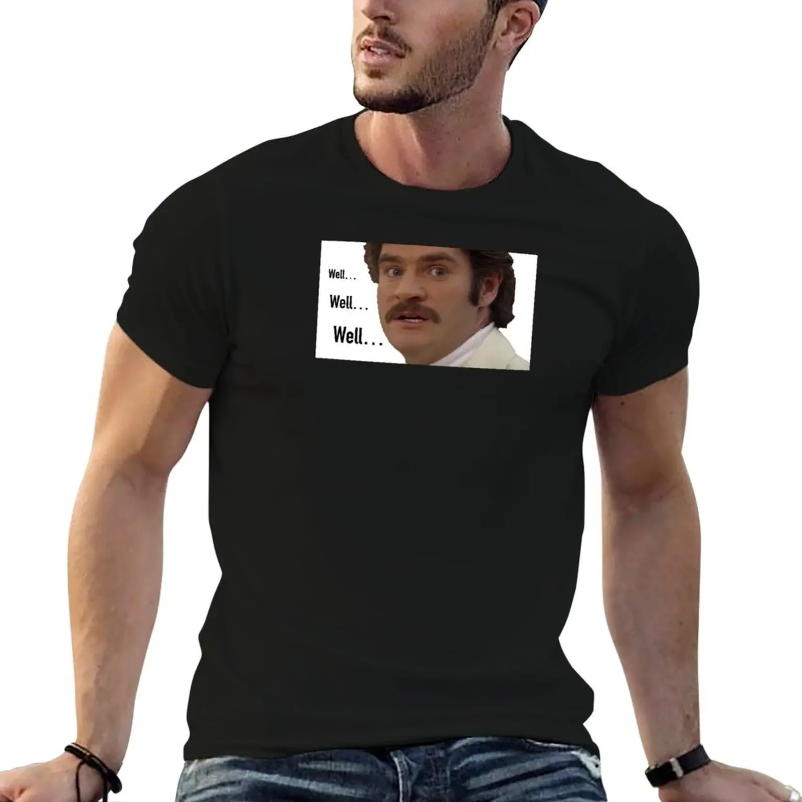 

Well Well Well T-Shirt summer top blue lock mens clothes
