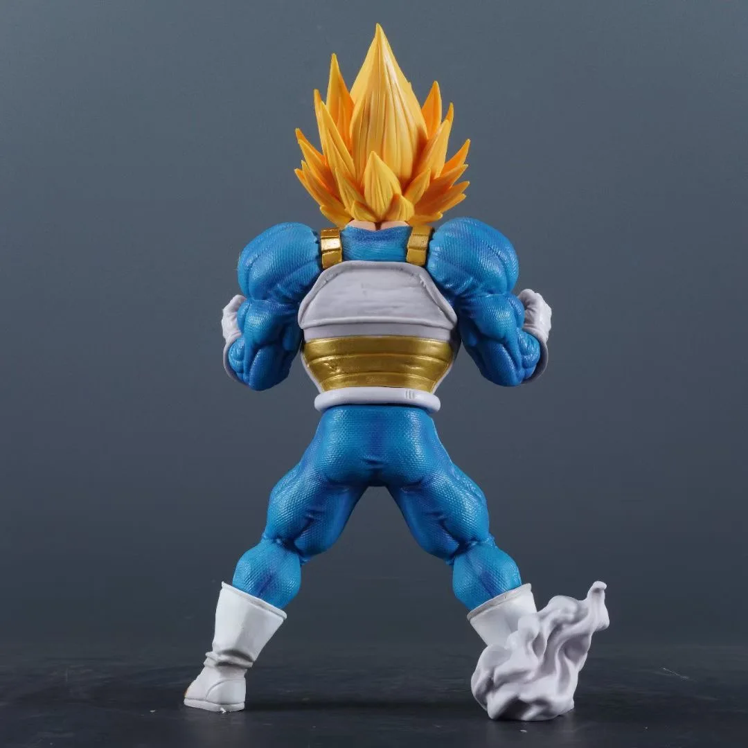 25.5cm Dragon Ball Muscle Vegeta Super Saiyan Exercise Anime Figure Model Statue Boy Collection Desktop Decoration Ornament Toy