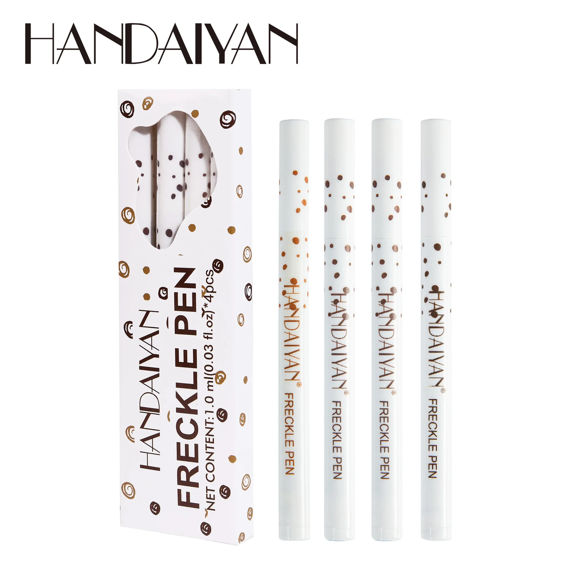 HANDAIYAN 速乾性防水ナチュラルフェイクそばかすペン演色性簡単に着色太陽にキスした外観ソフトブラウンそばかすペン