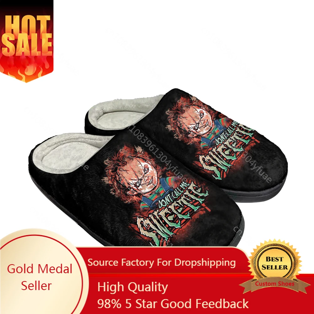 

Hot Chucky Latest Fashion Cotton Custom Slippers Mens Womens Sandals Plush Casual Keep Warm Shoes Thermal Comfortable Slipper