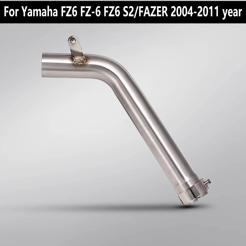 Motorcycle Exhaust Junction Pipe Connect Original Header and Slip-on Exhaust Muffler Can Pot 2004-2011 For Yamaha FZ6 FZ6 Fazer view 3
