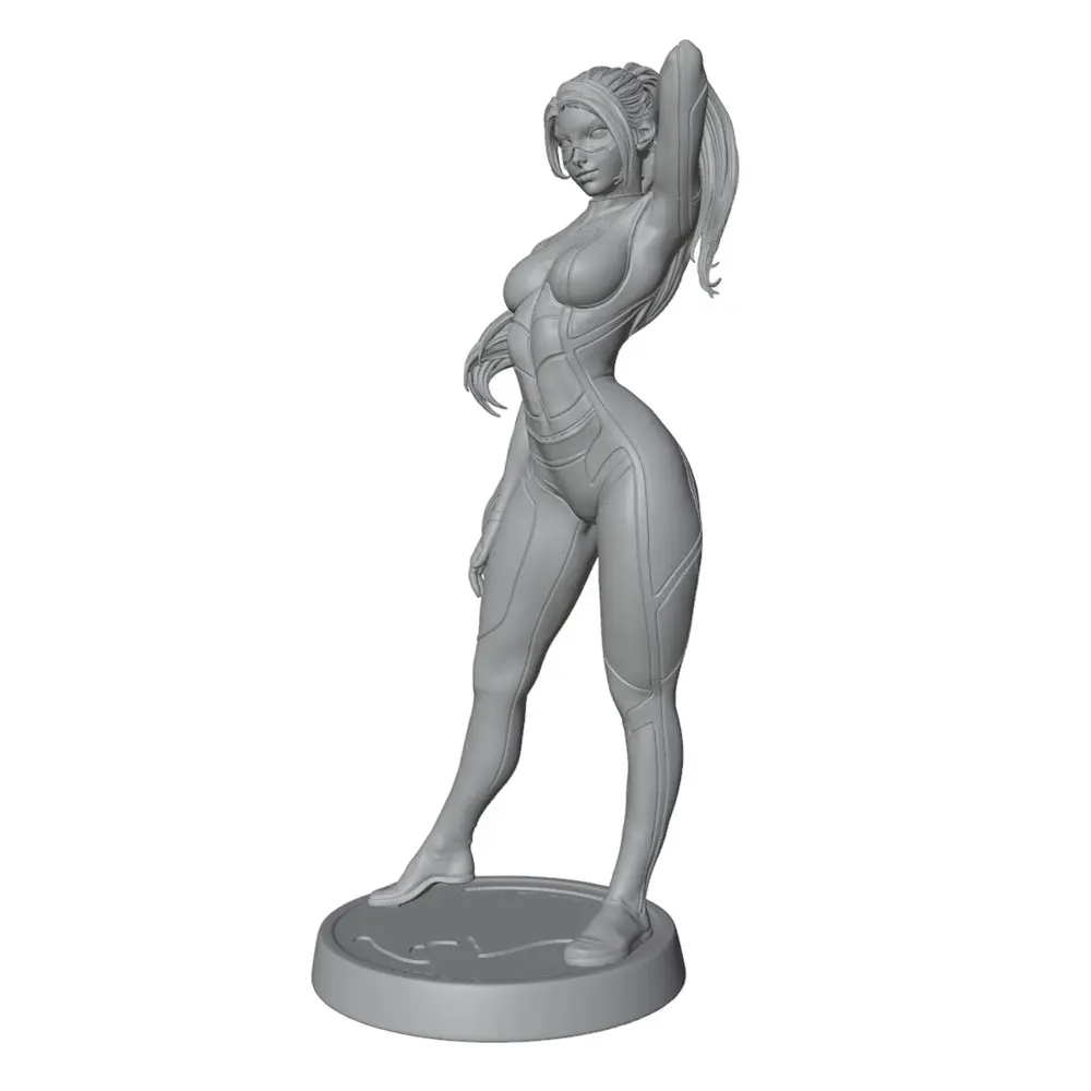 1/24/6 Sci-fi style tight-fitting functional battle girl, miniature resin model kit, GK mini 3D printed doll statue, unpainted