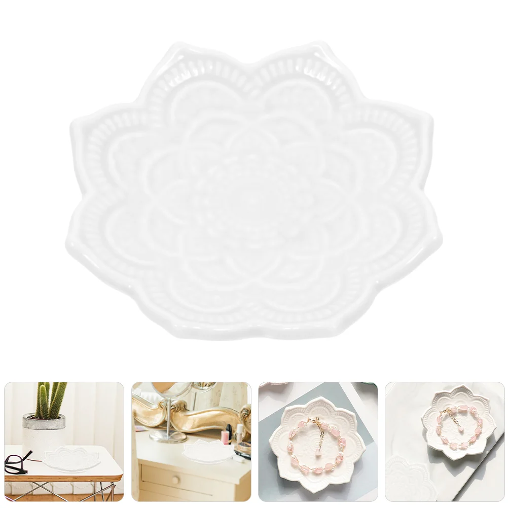 

2Pcs Ceramic Shape Key Ceramic Jewelry Holder Dish Holder Storage ganizer Jewelry Tray Dish Bathroom Trinket