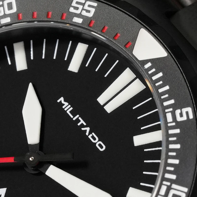 Militado ML16 New PVD Quartz Watch VH31 Sweep/Swiss Ronda 515 Movement Vintage Watch Sapphire Crystal 200m Waterproof Dive Watch - view 6