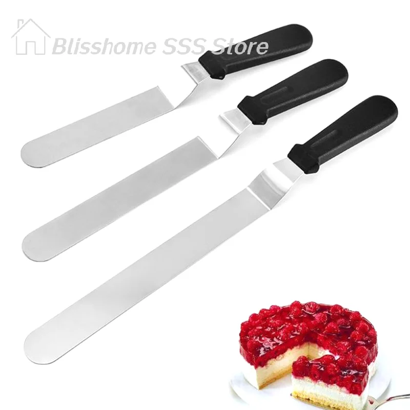 【S】Stainless Steel Cream Spatula Baking Tools 6/8/10/12 