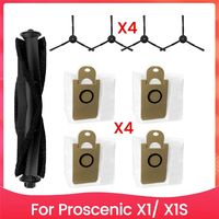 AUAU-For Proscenic X1/ X1S Vacuum Parts Main Roller Side Brush Dust Bag Accessories