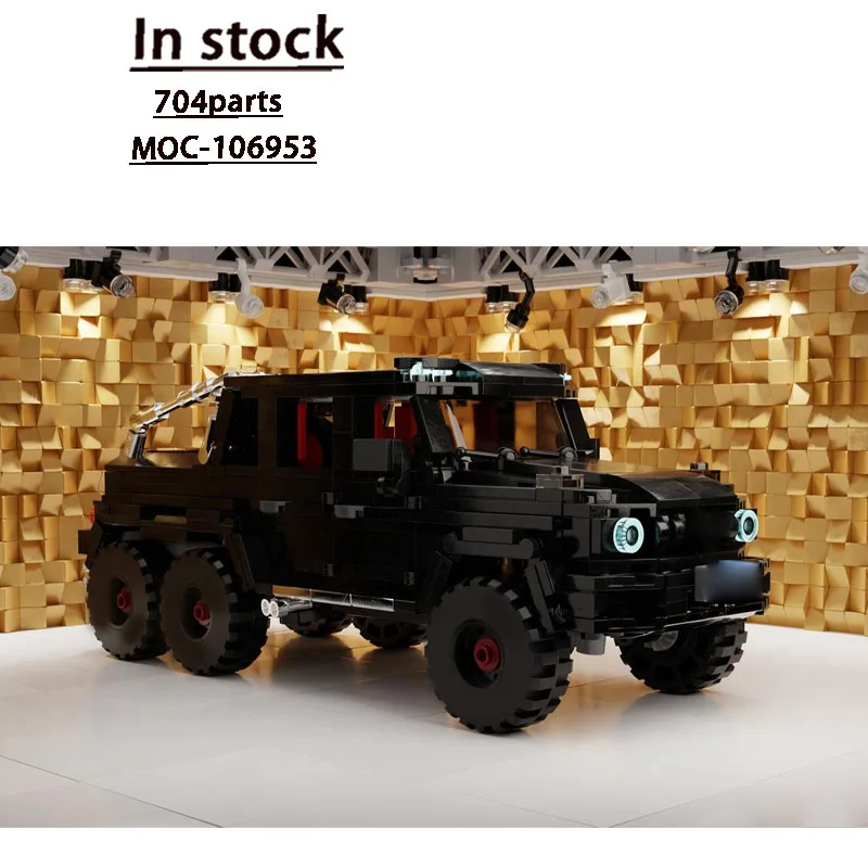 

MOC-106953 Classic New Black Truck Building Block Model, 704 Pieces, Birthday and Christmas Toy Gift for Boys and Children