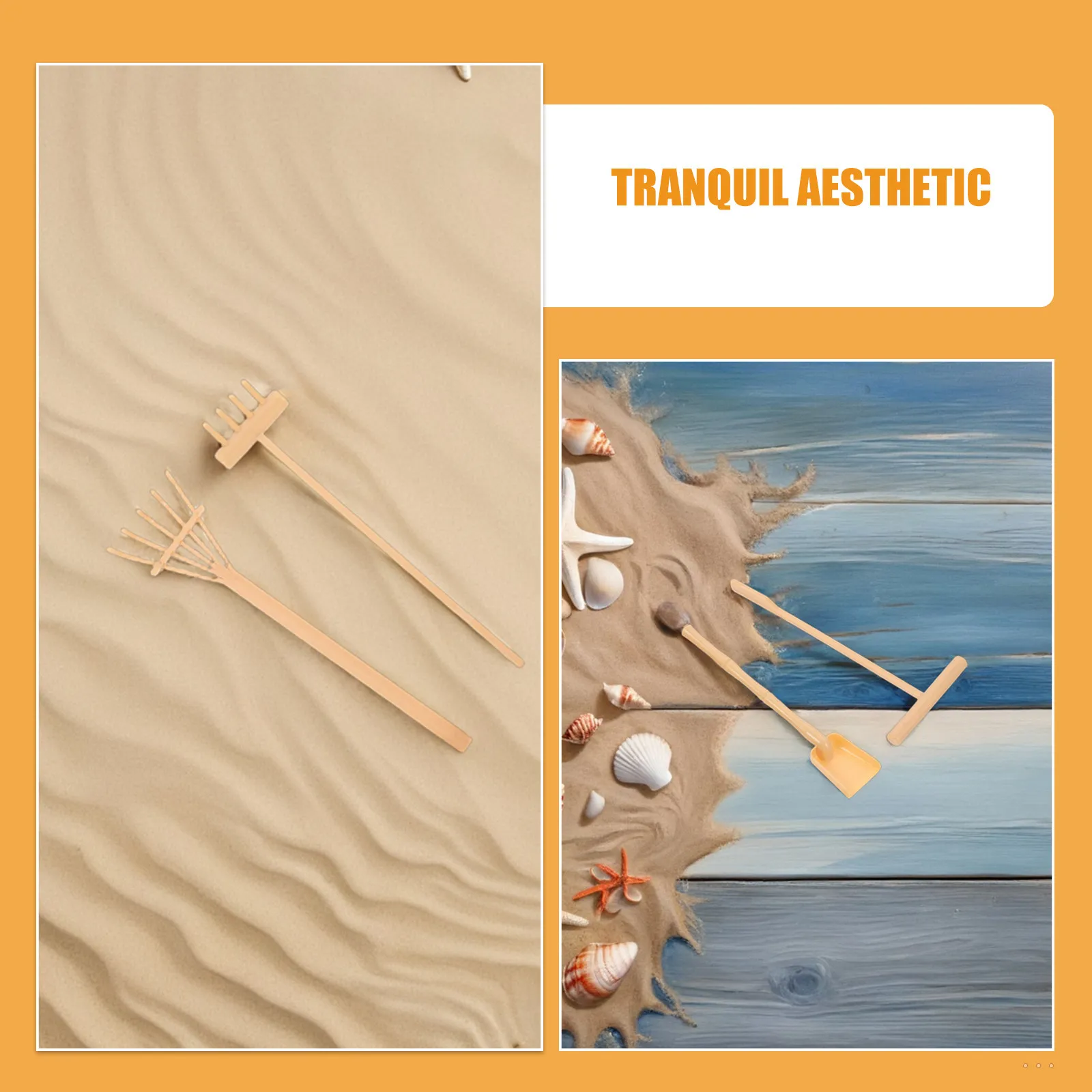 3 مجموعات من أدوات الحديقة الرملية الصغيرة المستوحاة من الزن للاسترخاء على سطح المكتب، إكسسوارات صينية الرمل للتأمل، أدوات صندوق الرمل للاسترخاء