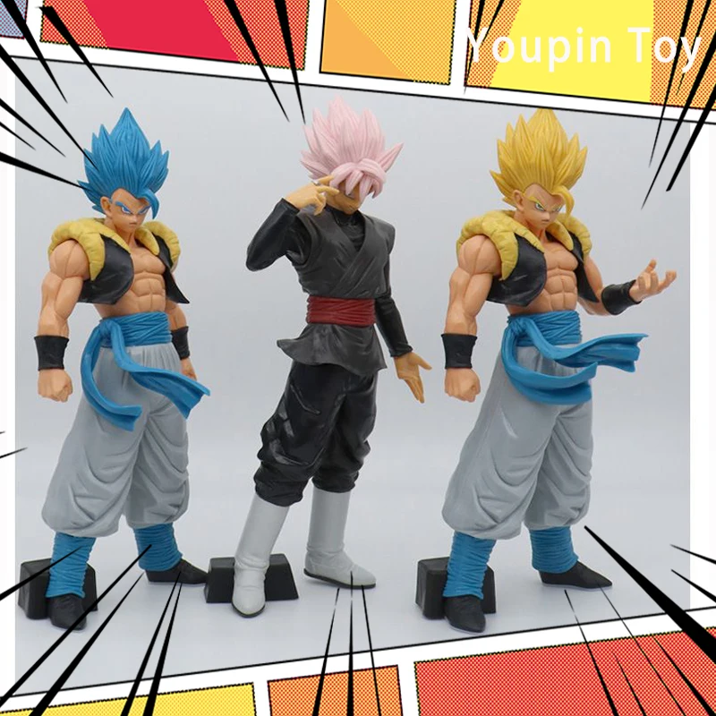 

In Stock Dragon Ball Anime Figure Goku Black Rose Zamasu Super Saiyan Blue Gogeta Super Saiyan Gogeta Desktop Decoration Toys