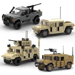 World War II Military Series Hummer Building Blocks H2 Jeep Assault Vehicle Car Model Set Boys Kids Toys Gifts