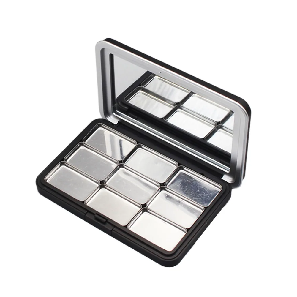 Multi-grids DIY Eyeshadow Palette with Mirror Matte Black DIY Cosmetic Box Empty Match By Oneself Magnetic Makeup Palette