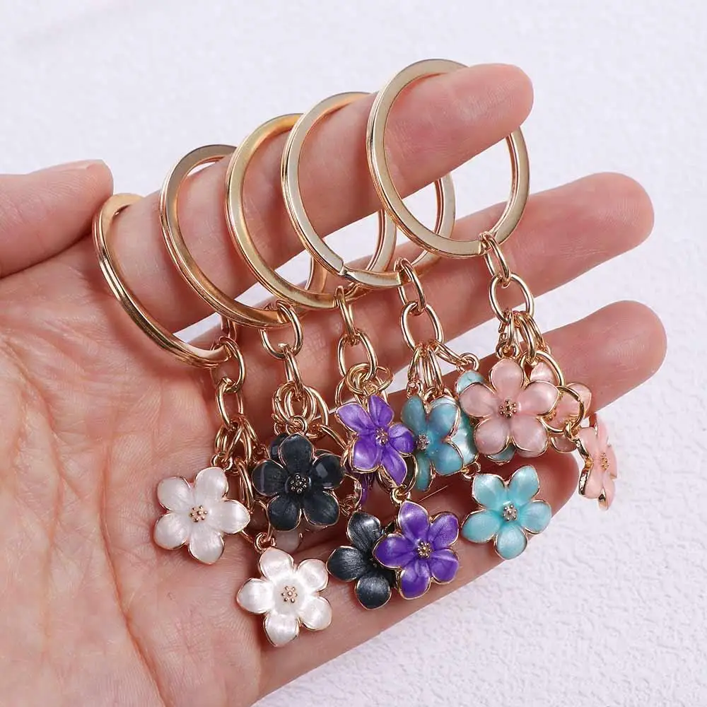Handtasche Sakura Blume Bunter Sakura Blumen Schlüsselanhänger Emaille Bunt DIY Niedlich Lustig Dekorativ – Detail 9