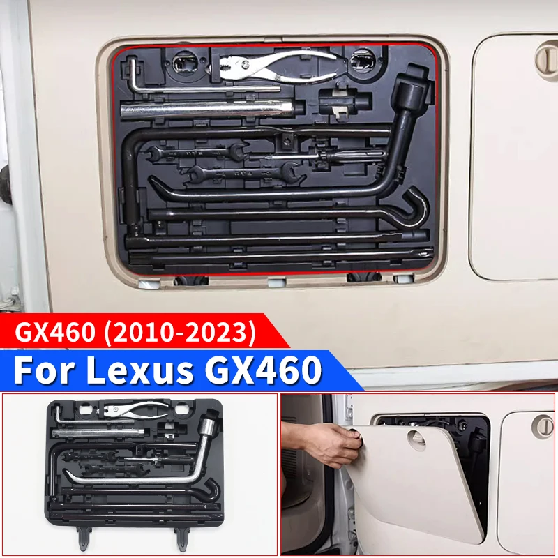 

For 2010-2023 Lexus 460 GX460 Tailgate Trunk Emergency Toolbox Interior Upgraded Accessories Modification 2019 2020 2021 2022