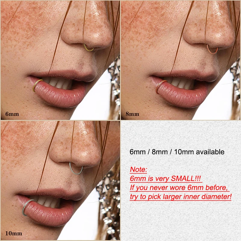 6pcs/lot Hypoallergenic Nose R - Body Jewelry And Earrings ulasan dan harga
