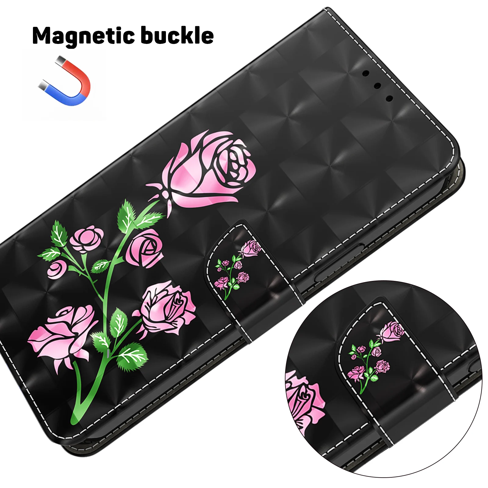 3D Magnetic Flip Leather Wallet Case For Samsung Galaxy S26 S25 S24 S23 S22 S21 S20 S10 S10e S9 S8 Plus Ultra FE Edge 4G/5G