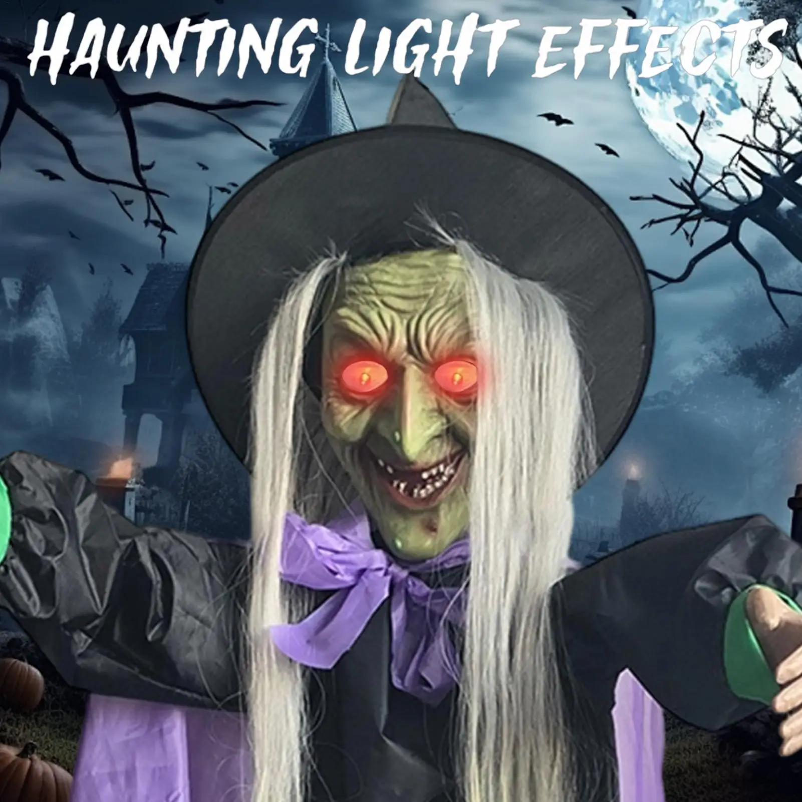 

Летающая ведьма, распадящая ведьма с подсветкой, украшение с подсветкой, праздничный реквизит для фестиваля, отдыха на свежем воздухе, патио, сбор в саду